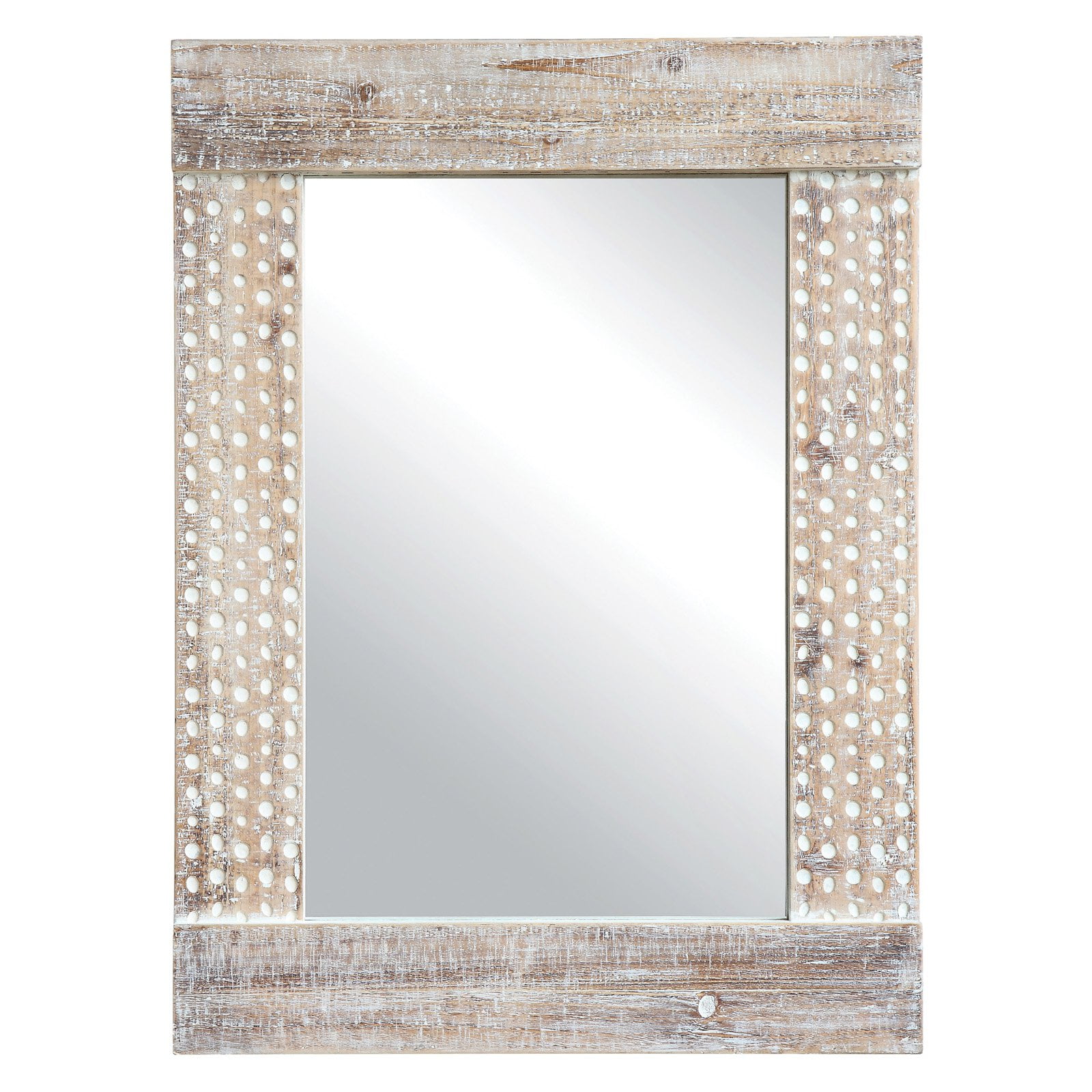 3R Studios White Wash Wall Mirror 22.9W x 30.75H in.