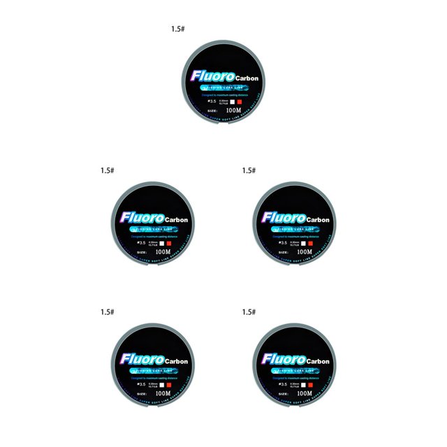 Yuarrent Línea de señuelo de pesca de fluorocarbono de 100m, agua salada, agua dulce, río, estanque, hilo de pesca, accesorio de pesca para acampar al Type8 NO8 Yuarrent CBP141409