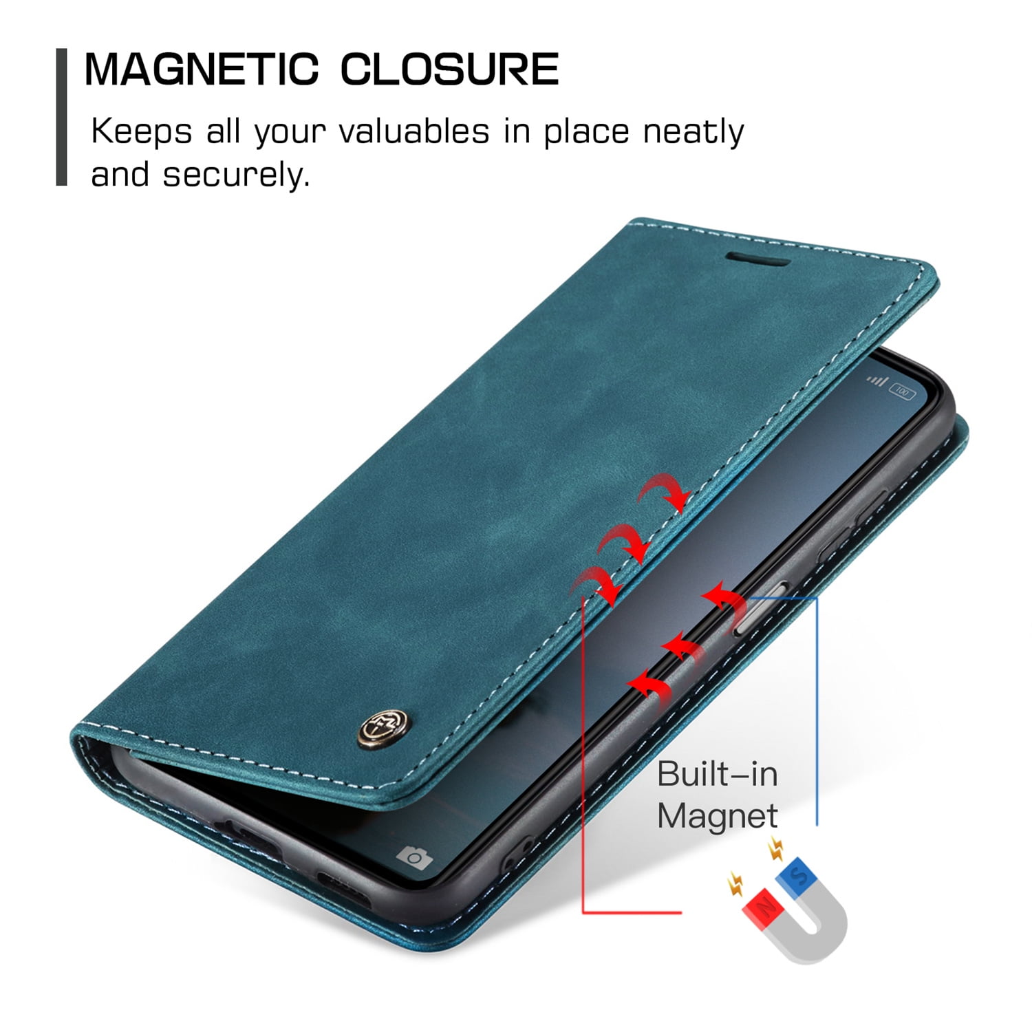 ETFAST Leather Wallet With Card Holder Zipper Phone Case For Xiaomi Poco X5 Pro High Quality Leather Phone Case