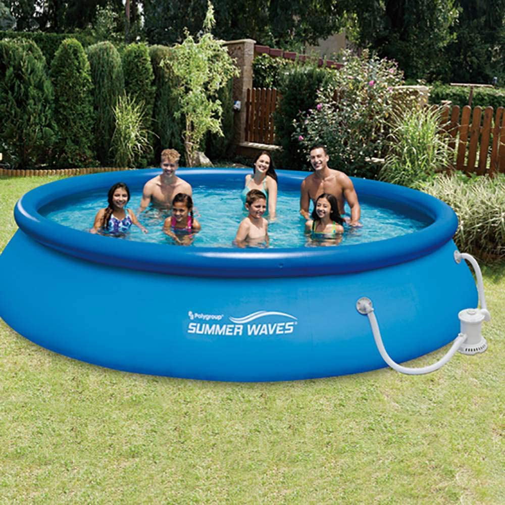 A:6ft x 29in Inflatable Top Ring Swimming Pools Quick Set Lounge Pool Above Ground Pool for Backyard/Outside Summer Family Swimming Pool Party for Kids & Adults 