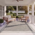 thumbnail image 3 of Safavieh Braided Victor Bordered Machine Washable Reversible Area Rug, Ivory/Gray Black, 4' x 6', 3 of 17