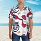 thumbnail image 2 of Fotbe Red Wine Glass Bottle Camisa Hawaiana para Hombre Unisex – Camisa Casual de Verano con Botones de Manga Corta de Algodón y Lino,X-Large, 2 of 7