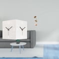 thumbnail image 2 of Reloj de pared de doble cara,Reloj de pared de esquina de doble cara para decoración del hogar,Reloj de esquina de metal con diseño creativo,sin tictac.,Escultura de hojas,Estatua de hoja de, 2 of 8