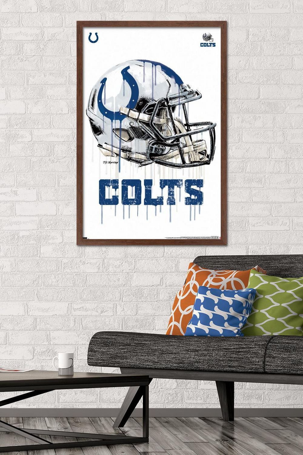 NFL Indianapolis Colts - Drip Helmet 20 Wall Poster, 22.375" x 34"
