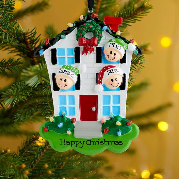 Decoraciones Navideñas Ganfancp Familiares Personalizadas Casa Familiar Arreglo Del Árbol de Navidad