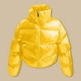 thumbnail image 3 of SonxaHe Infant Girls Winter Coat Insulated Shiny Quilted Puffer Coats Child Warm Thickened Cold Weather Outerwear Coats Yellow,Sized 12-24 M, 3 of 4