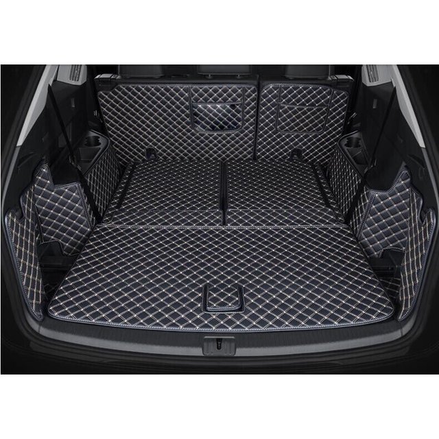 Leather Boot Cargo Liner Tray Rear Trunk Floor Mat for VW Atlas 17-2023