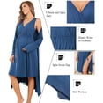 thumbnail image 4 of Avidlove Maternity Robe and Nursing Nightgowns Set for Hospitable Breastfeeding 3 in 1 Labor Delivery Nursing Sleeveless Gown Bathrobe Pregnancy Clothes, 4 of 7