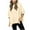 Beige, variant on Annhoo Oversized Sweatshirt for Women Plus Size Casual Drawstring Half Sleeve Hoodies Fall Baggy Solid Side Slit Tops