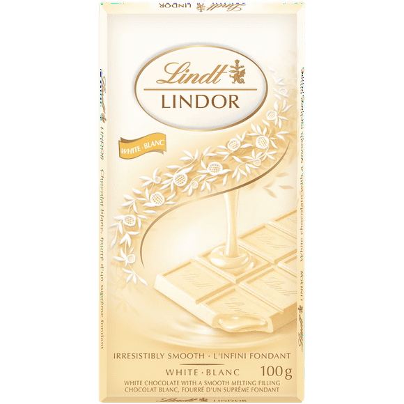 Chocolat blanc LINDOR de Lindt – Barre (100 g) Tablette/Barre 100g