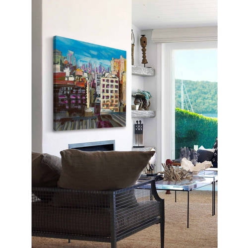 "Towards the Freedom Tower" Painting Print on Wrapped Canvas