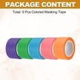thumbnail image 3 of 5pcs 1-3/16" x 11 Yard Colored Masking Tape, Blue Purple Pink, 3 of 7