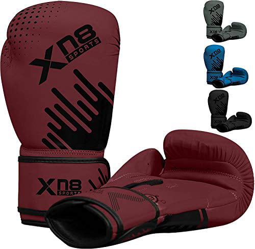 Xn8 Sports Pro Leather Boxing Gloves MMA Sparring Punch Bag Muay Thai Training 