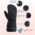 thumbnail image 4 of Kearding 1 par de guantes calefactables, calentador de manos ajustable recargable, calentador térmico portátil de cuero para exteriores para Suministros térmicos, 4 of 6