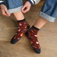 thumbnail image 3 of Rateoe Fire Extinguisher Pattern Quarter Crew Socks,Toe Seamed Ankle Socks,Cotton Cushioned Breathable Athletic Crew Sports Socks, 3 of 7