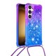 thumbnail image 2 of Funda para Samsung Galaxy S24 FE 5G Brillantina Líquida Divertida Reluciente y con Cristales en Movimiento Cuerpo Cruzado con Cordón Ajustable, 2 of 5