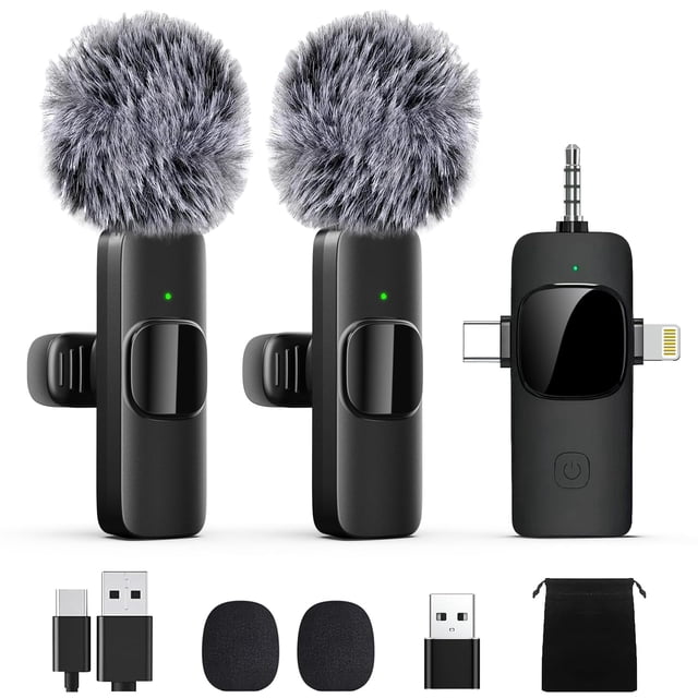 Micrófono inalámbrico de solapa Lavalier LIZHUZHONG para iPhone