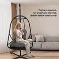 thumbnail image 4 of Swing Egg Chair with Stand and Pillow in Wicker Rattan for Patio, 4 of 9