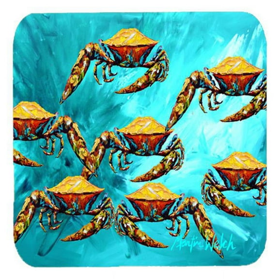 Crab Lotta Crabs Foam Coasters, Set Of 4