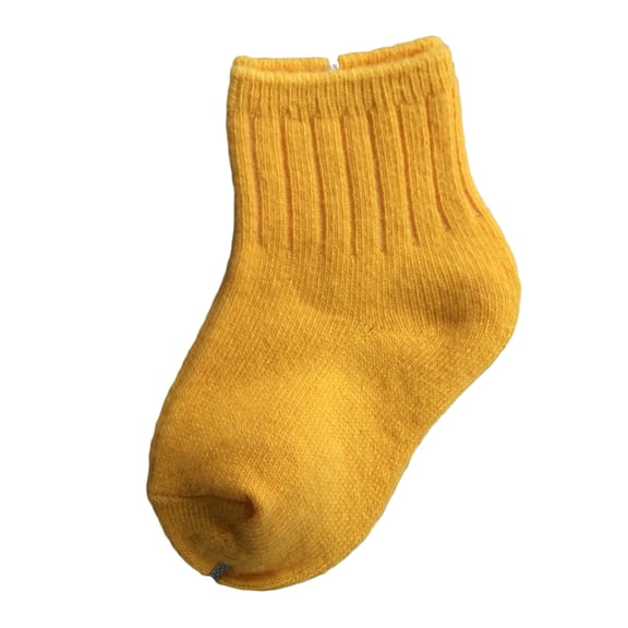 6 Pairs Children's Durable, Stretchable, Thick & Warm Wool Crew Socks. Perfect as Winter Snow Sock and All Seasons FS01 Size 0Y-2Y(Yellow)
