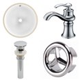 thumbnail image 1 of 15.25-in. W CUPC Round Bathroom Undermount Sink Set In White - Chrome Hardware - Overflow Drain Incl. AI-25952, 1 of 9