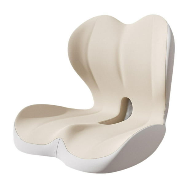 Cojín de asiento de espuma viscoelástica, antideslizante, multifuncional, ortopédico, soporte para el coxis, Gris oscuro