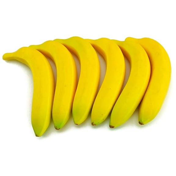 ZULAR 6Pcs Fake Banana Artificial Fruits Model Lifelike Simulation Yellow Bananas for Decoration Arrangements