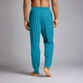 thumbnail image 5 of GrmtClth Mens Pajama Pants Lounge Jogger Night Pants Comfy Classic Pjs Bottoms with Drawstring & Pockets Cyan XXL, 5 of 9