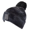 thumbnail image 3 of C.C Kids' Children's Winter Thick Knit Tie Dye Pom Cuff Beanie, Dark Gray/Light Gray, 3 of 3