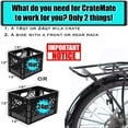 thumbnail image 2 of Conversion/Bike Dog Carrier Package (Crate NOT Included) Padded Liner is 2 Sizes in One + 4 Point Safety Harness & Heavy Duty Fasteners Holds Pets 20lb+ for Safe Pet Bicycle Travel, 2 of 6