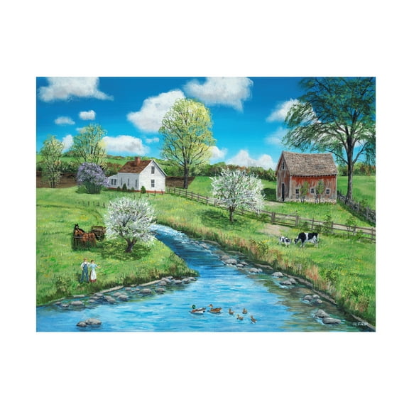 Canvas Wall Art - Bob Fair 'New Beginnings' Wall Art for Living Room, Bedroom, or Office DÃ©cor by Trademark Fine Art - 32 x 24 Inches