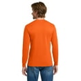 thumbnail image 4 of Gildan High Visibility Safety Sweatshirt for Men Fleece Cozy Heavy Blend Hi Vis Crewneck Long Sleeve Safety Orange 8 oz 50/50 Cotton-Polyester Reflective Work Pullover Sweater, Adult Size S, 4 of 4
