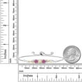 thumbnail image 3 of 925 Sterling Silver and 10K Yellow Gold White Ethiopian Opal Pink Moissanite and White Lab Grown Diamond Tennis Bracelet for Women (1.32 Cttw, Gemstone Birthstone, Fully Adjustable up to 9 inch), 3 of 4