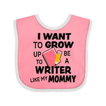 Inktastic I Want to Grow Up to Be a Writer Like My Mommy Boys or Girls Baby Bib