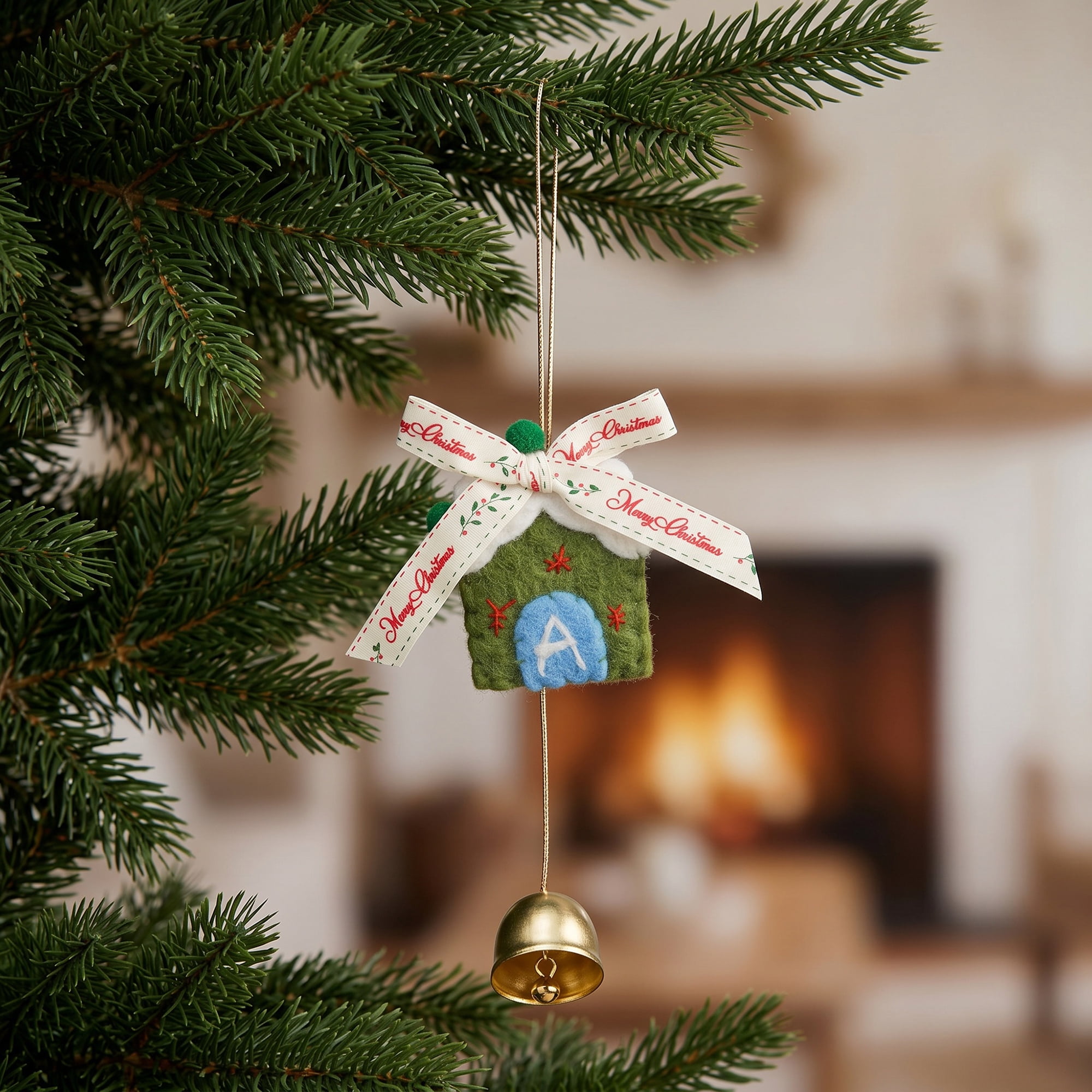 Unique Bargains 2Pcs Protection Velvet Hanging Metal Bells Copper Blue House Decor 3.5"L x 0.8"W x 6.3"H