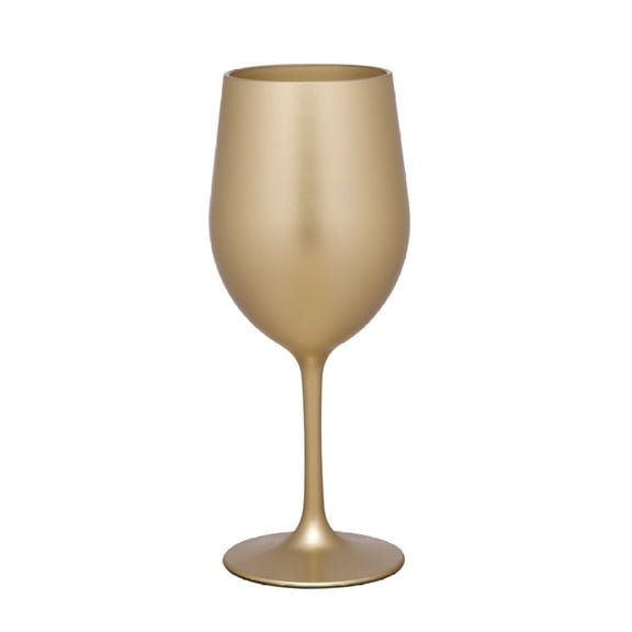 12oz Metallic Gold Unbreakable Wine Glasses Set of 4   BPA Free Acrylic Red & White Wine Cups