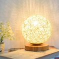 thumbnail image 2 of LED Reading Desk Lamp Rattan Ball Light USB Charging Modern Bedside Night for Bedroom Living Room Lighting Home Decoration, 2 of 5