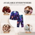 thumbnail image 7 of Wukai Magic Colorful Forest Leaves Print Women's Pajama Set,PJ Set,Lounge Sets For Women Soft Long Sleeve Sleepwear Comfort and Style-Medium, 7 of 7
