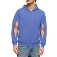 thumbnail image 5 of Txeol Mens Dialysis Sweatshirts Full Zip Lightweight Outdoor Athletic Jacket Warm Hoodie Sweatshirt with Arm Zipper Blue S, 5 of 8