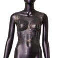 thumbnail image 2 of Top corto de malla Macarena Mujer Cuello en V Negro, 2 of 7
