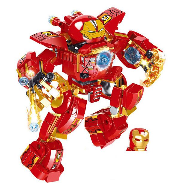 Bloques de construcción de superhéroes de Marvel, Hulk, armadura, Spider Man, Thanos, Capitán Iron Mecha, Kits de bloques de construcción, figuras de acción, modelo, juguete para niños, regalo Fivean unisex