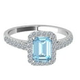 thumbnail image 3 of AoneJewelry 1.85 Ct. Natural Aquamarine Diamond Ring crafted in 10k Rose, White & Yellow Gold, 3 of 4