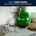 thumbnail image 5 of Flash Furniture Chandler Contemporary Green Vinyl Kids Recliner with Cup Holder, 5 of 14