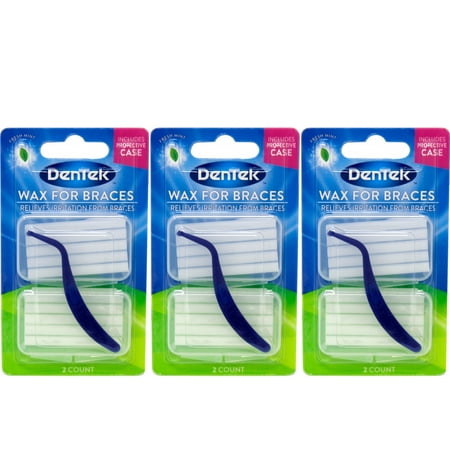3 Pack - DenTek Wax For Braces 1 Each