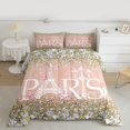 thumbnail image 2 of Homewish Eiffel Tower Bedding Comforter Set 2pcs for Teens Boys Girls,Romantic Paris Twin Comforter Sets Microfiber,Bling Glitter Breathable Bedding Set,Microfiber Bedroom Decor,Reversible, 2 of 8