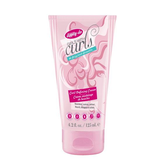 Dippity-do Girls with Curls De-Frizz Leave-In Curl Hair Defining Cream, 4.2 fl oz