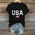 thumbnail image 2 of Women's 4th of July T-Shirt American Flag Print V-Neck Tops Patriotic Independence Day Blouse 2026 Summer Casual Tee, 2 of 3
