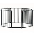 thumbnail image 6 of 200" Adjustable Safety Gate, 8 Panels Metal Door Fence, Fence Gate for Christmas Tree, Stairs, Gate, Fireplace, Pet, Black, 6 of 9