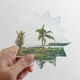 thumbnail image 1 of Ocean Sand Beach Piña Palmera Mar foto Calcomanías solares de vinilo, 1 of 3