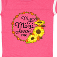 thumbnail image 4 of Inktastic My Mimi Loves Me with Sunflower Wreath Boys or Girls Baby Bodysuit, 4 of 5